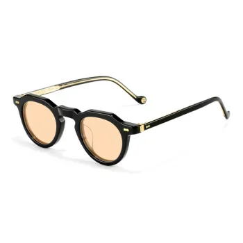 SUPER SUNG Plate Frame Round Sunglasses Unisex