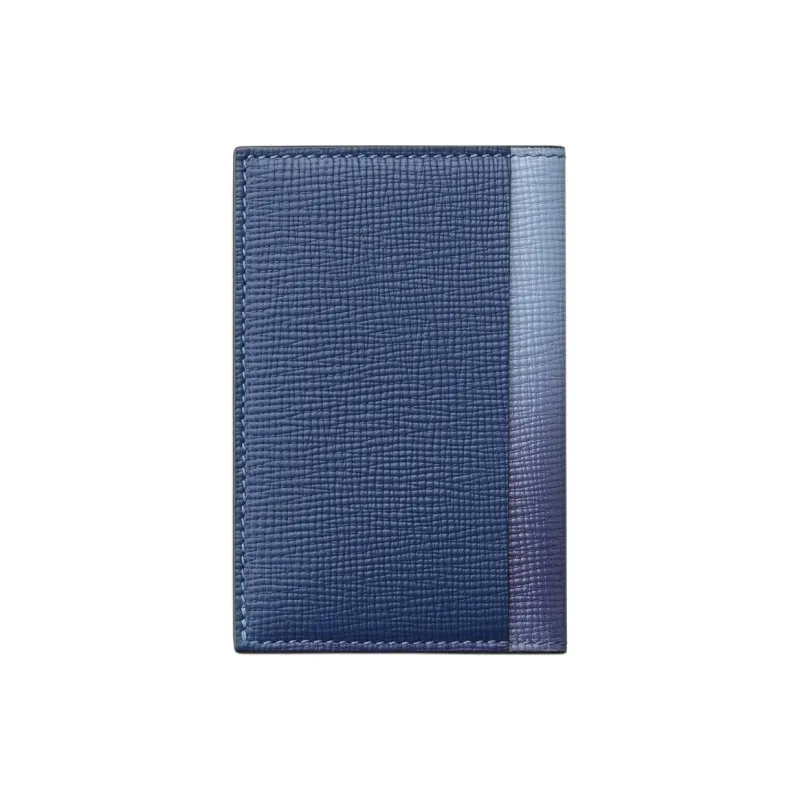 CARTIER Grained Calfskin Wallet Women's Dark Blue-1