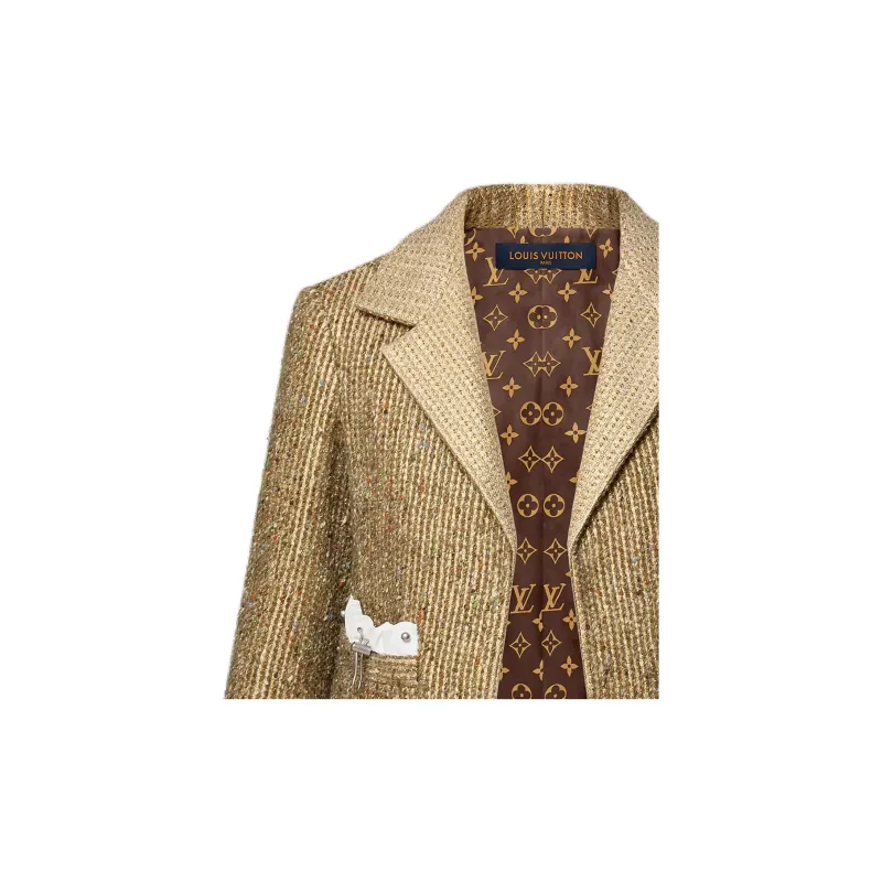 LOUIS VUITTON Lurex Tweed Blazer-4