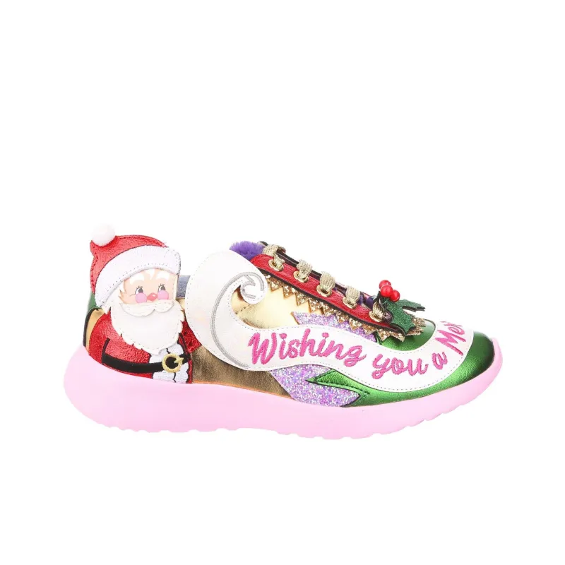 IRREGULAR CHOICE Checking It Twice Low-Top Casual Shoes Women's Pink-1