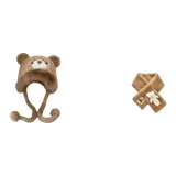 Khaki Bear Hat+Khaki Bear Scarf