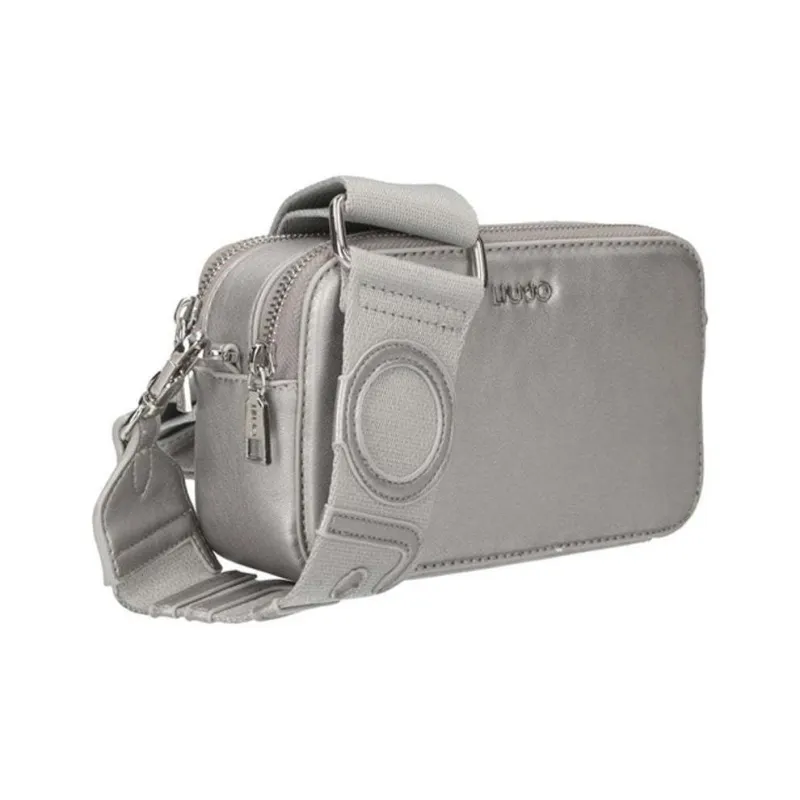 LIU·JO Synthetic Fiber Camera Bag, Crossbody Bag, Shoulder Bag Women's Silver-1