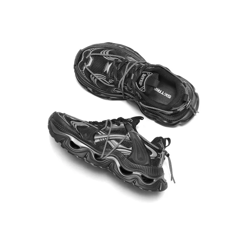 SK.TRIP Cushioning Abrasion Resistant Lightweight Height Increasing Mat Low Top Chunky Sneakers Men's Box-4