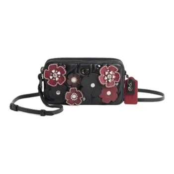 COACH Kira Nappa Leather Shoulder Bag Crossbody Bag Small Size Women's Black