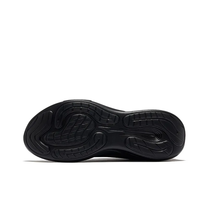 Erke Cushioning Breathable Low-Top Running Shoes Men's Jet Black-3