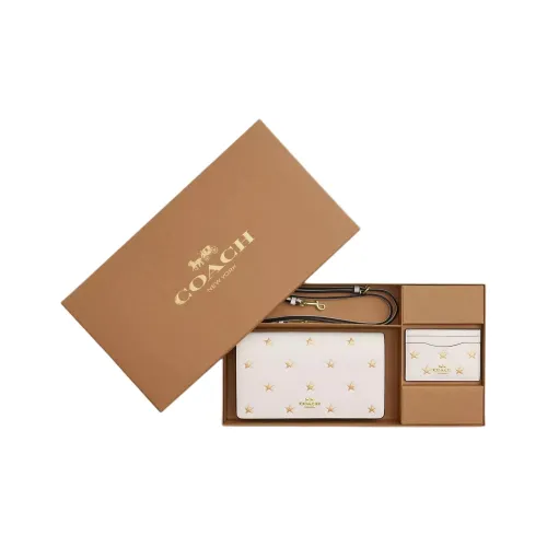 COACH Anna Premium Calfskin Combo Set Women's Gold & Chalk Multicolor