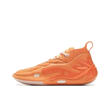 LiNing Wow11 Cushioning Lightweight Rebound Mid Top Basketball Shoes Men's Cloud Brocade Orange