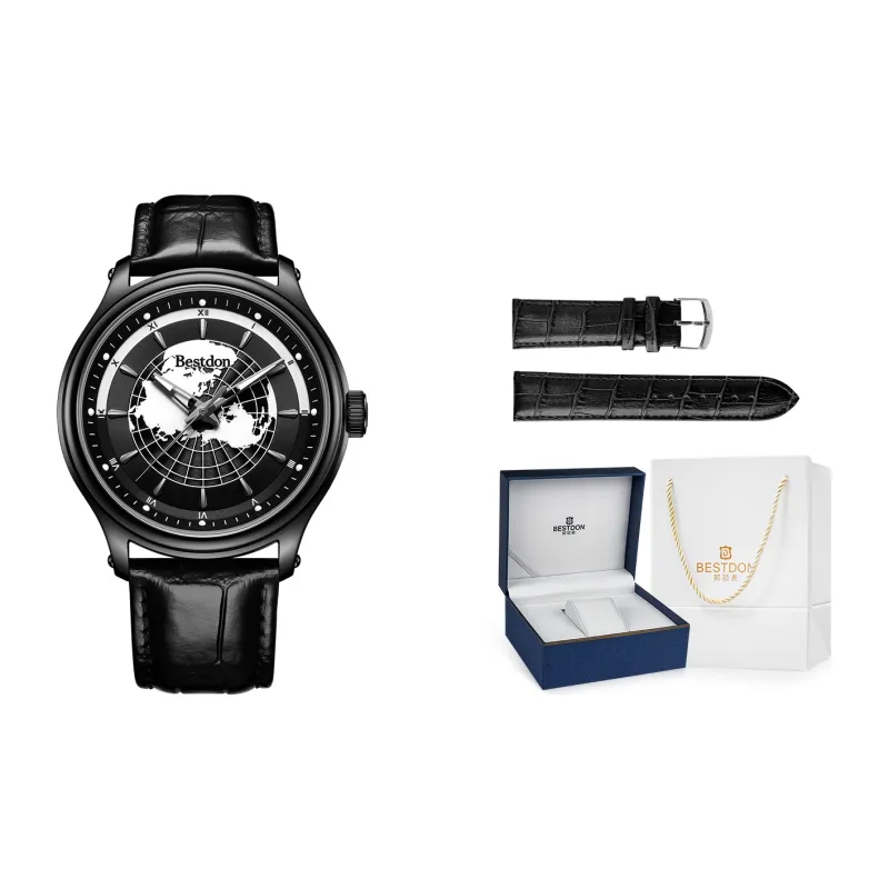 Bestdon Automatic Mechanical Movement Watch Men's Watches Blue Dial-4