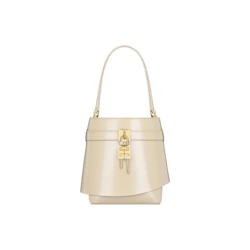 Givenchy Shark Lock Calfskin Bucket Bags Shoulder Bag Crossbody Bag Handbag Women's Natural Beige