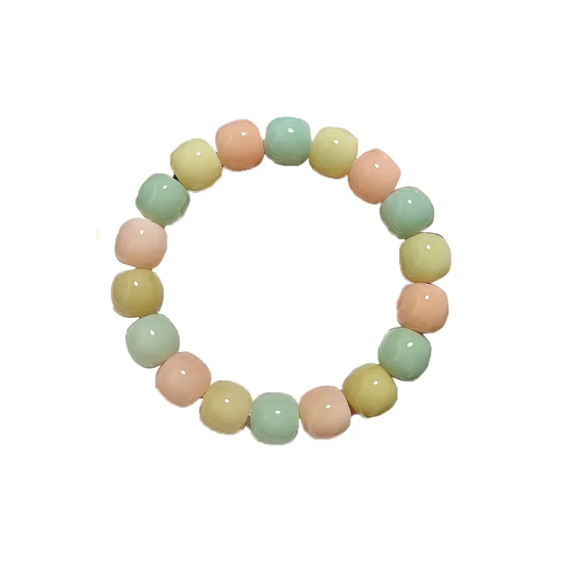 Red All Year Round White Jade Bodhi Textile Beaded Bracelet Women's-8