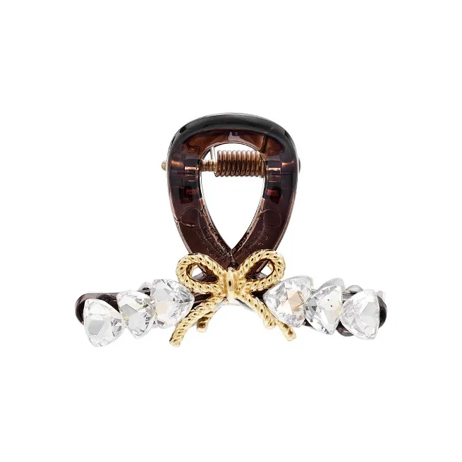 ROYALSASA Acrylic Faux Crystal Hair Claw Clip Women's-3