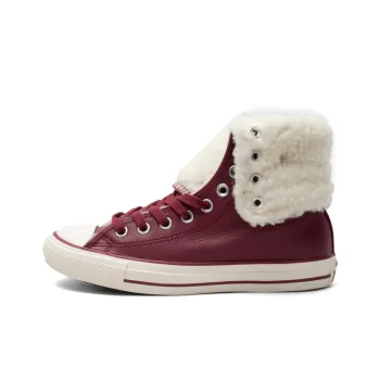 Converse All Star Warm Slip-Resistant High-Top Skateboard Shoes Women's Bright Red