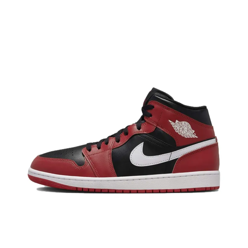 JORDAN 1 Mid 'Gym Red Black White'-0