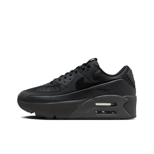 Nike Air Max 90 Anti Slip Wear Resistant Low Top Casual Shoes Women's Black
