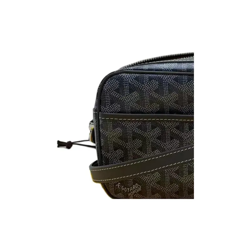 GOYARD Cap-Vert Canvas Calfskin Shoulder Bag Crossbody Bag Women's Gray-2