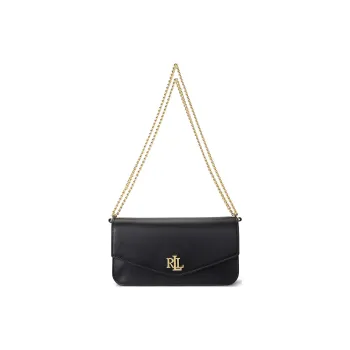Polo Ralph Lauren Leather Crossbody Bag, Shoulder Bag Women's Black
