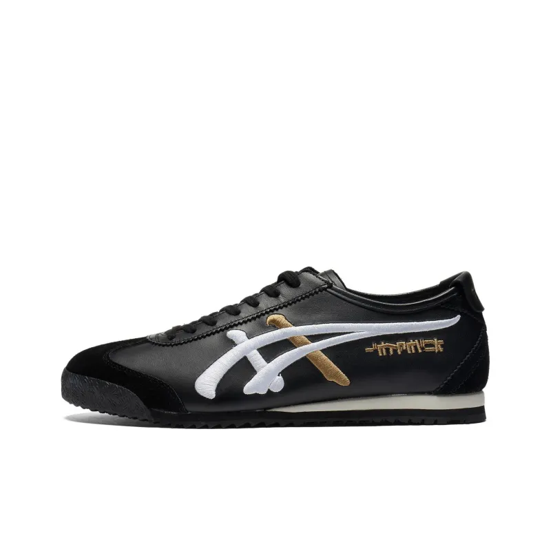 Onitsuka Tiger MEXICO 66 Anti Slip Wear Resistant Low Top Casual Shoes Unisex Black White-0