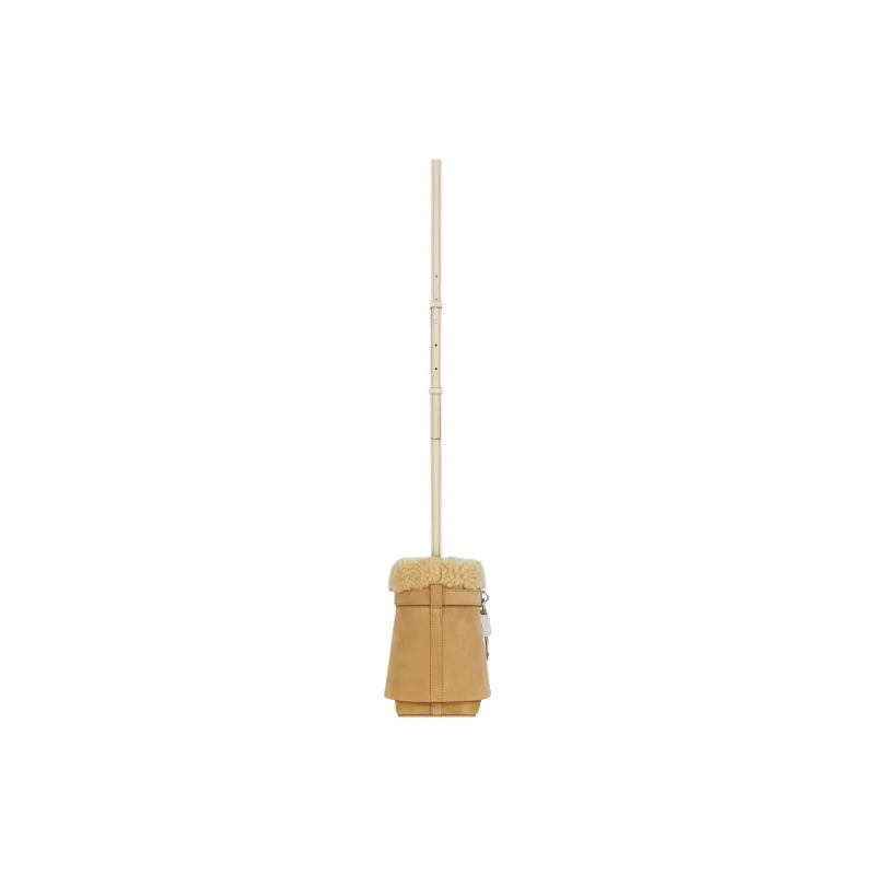 Givenchy Shark Lock Cow Leather Bucket Bag, Shoulder Bag, Crossbody Bag, Handbag Regular Women's Hazelnut-2