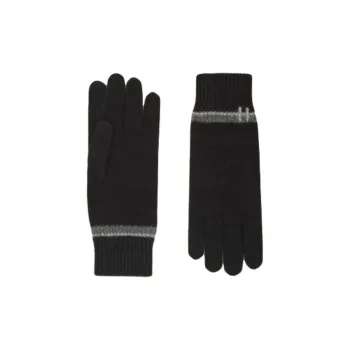 HERMES Cashmere Knit Gloves Men's Black