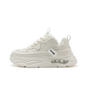 JOSINY Cushioning Height Increase Low Top Chunky Sneakers Men's White