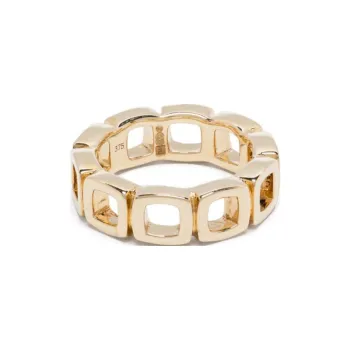WOOD WOOD 9K Yellow Gold Cushion Ring