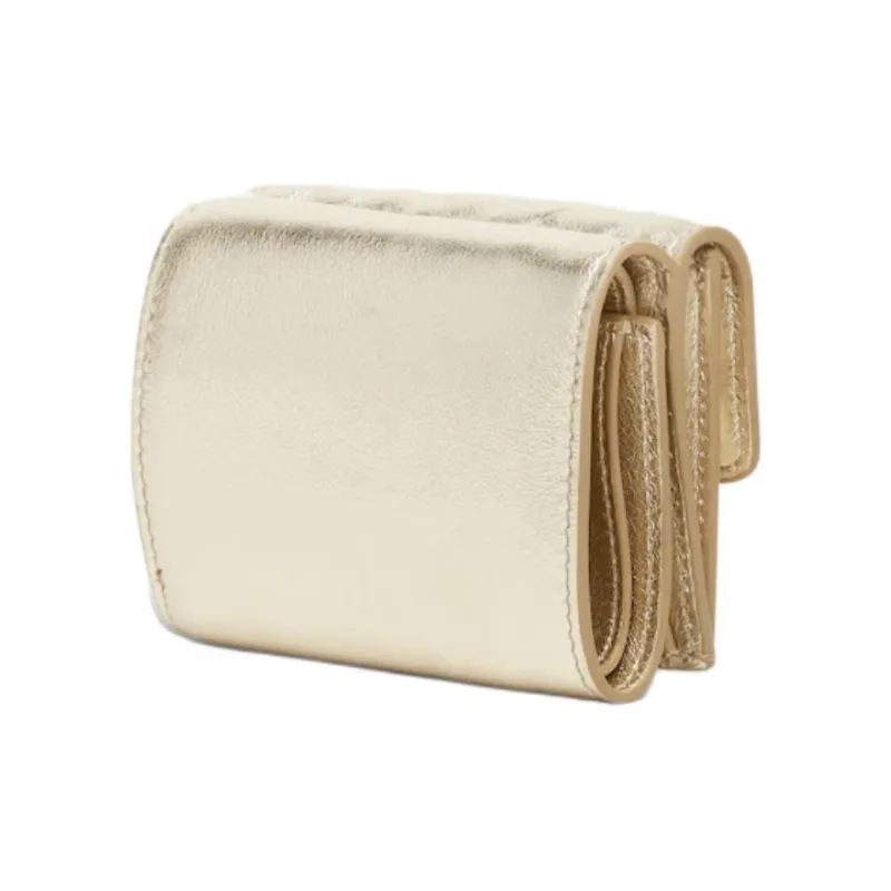 FENDI Calfskin Wallet Women's Champagne-1