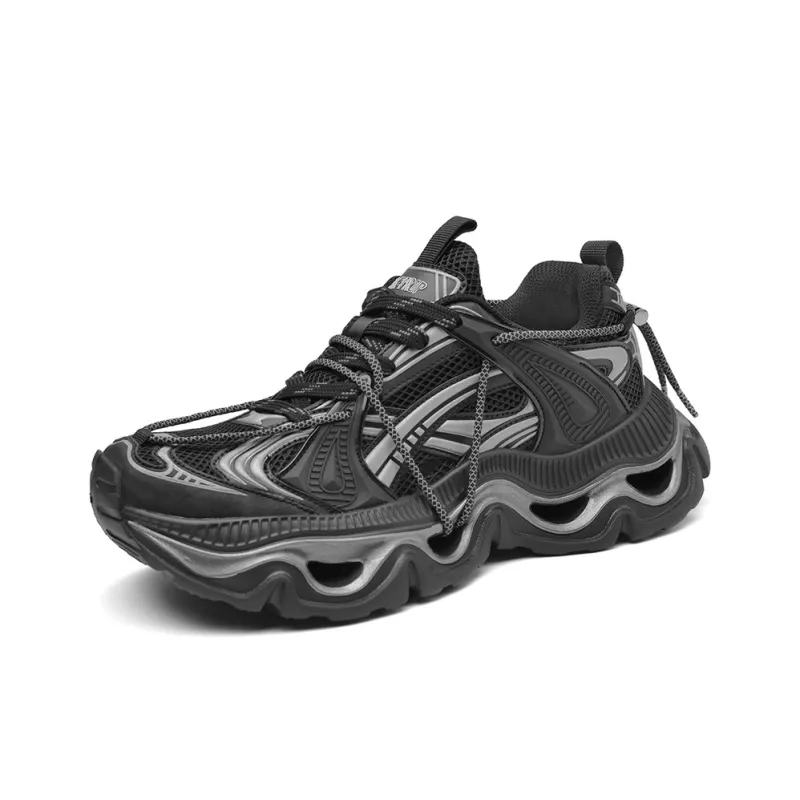 SK.TRIP Cushioning Abrasion Resistant Lightweight Height Increasing Mat Low Top Chunky Sneakers Men's Box-2