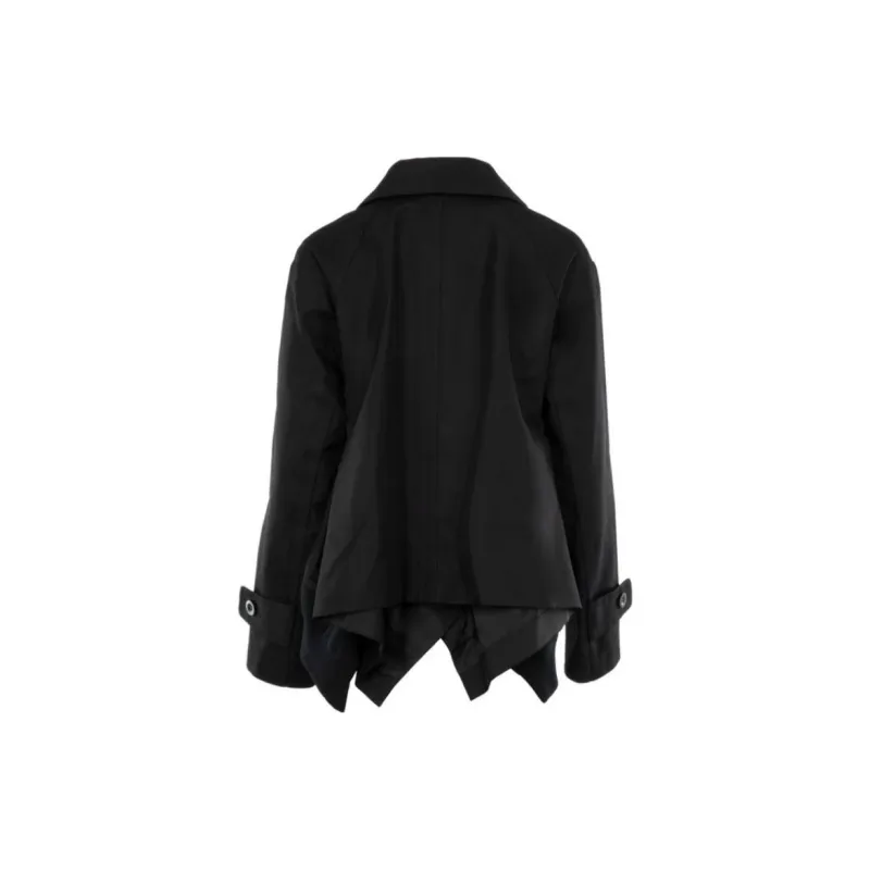 Sacai Cotton Gabardine Nylon Twill Blouson 'Black'-1