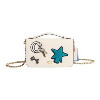 COACH Bea Calfskin Crossbody Bag Small Size Women's Chalk White