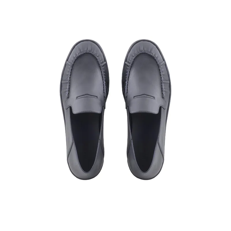 GIORGIO ARMANI Slip On Low Top Pleated Casual Loafers-4