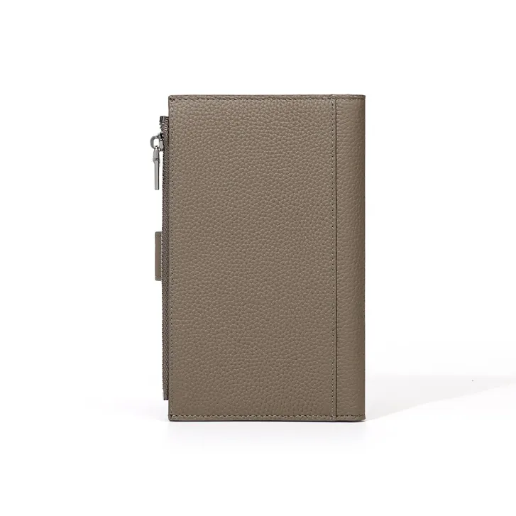 Simvay Clos Cow Leather With Synthetic Leather Wallet Women's Elephant Gray/Black-2