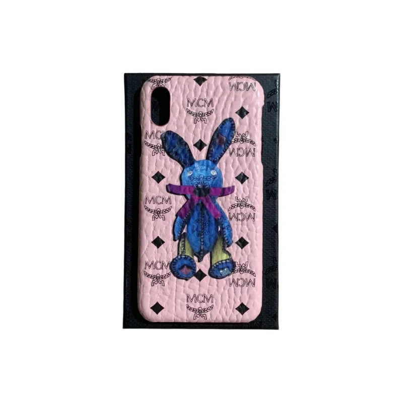 MCM Coated Canvas Material Rabbit Phone Cases Compatibility With IPhone XS Max Cute Style-1