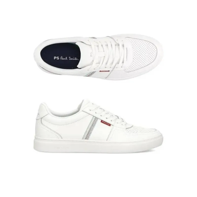 Paul Smith Cushioning, Wear Resistant Low Top Skateboard Shoes Men's White-4