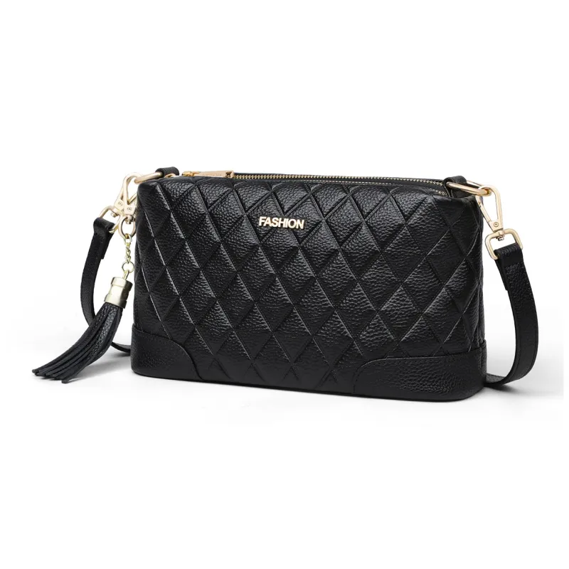 COMELY Cow Leather With Synthetic Leather Shoulder Bag, Crossbody Bag Regular Women's Black-1