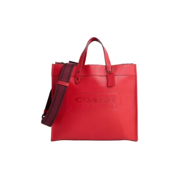 COACH Field Leather Tote Bag Shopping Bag Shoulder Bag Crossbody Bag Handbag Women's Sports Red