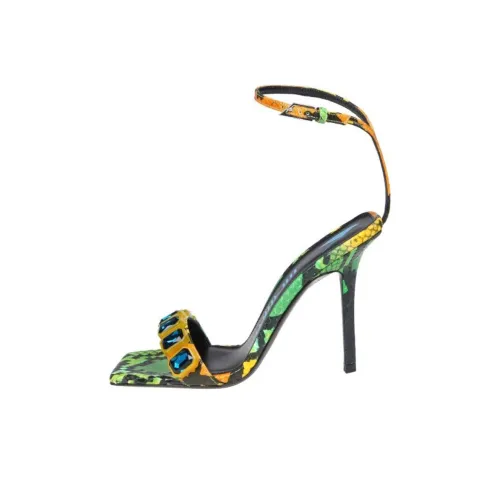 The Attico Sienna Strap Sandals 10.5cm Women's Yellow Black