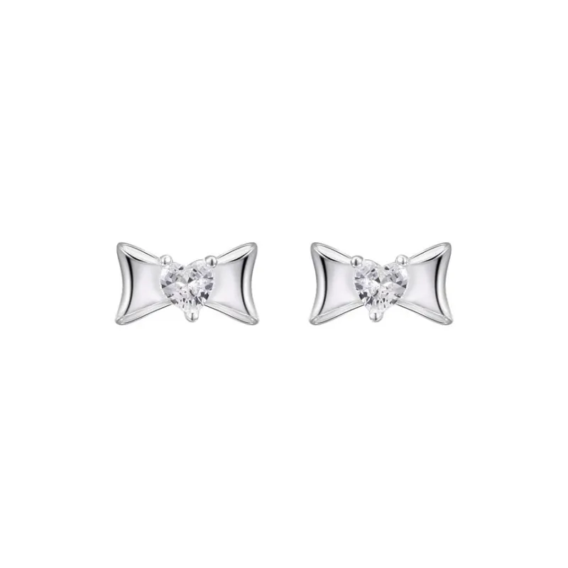 CARAT'S DIARY S999 Fine Silver Stud Earrings Women's-0