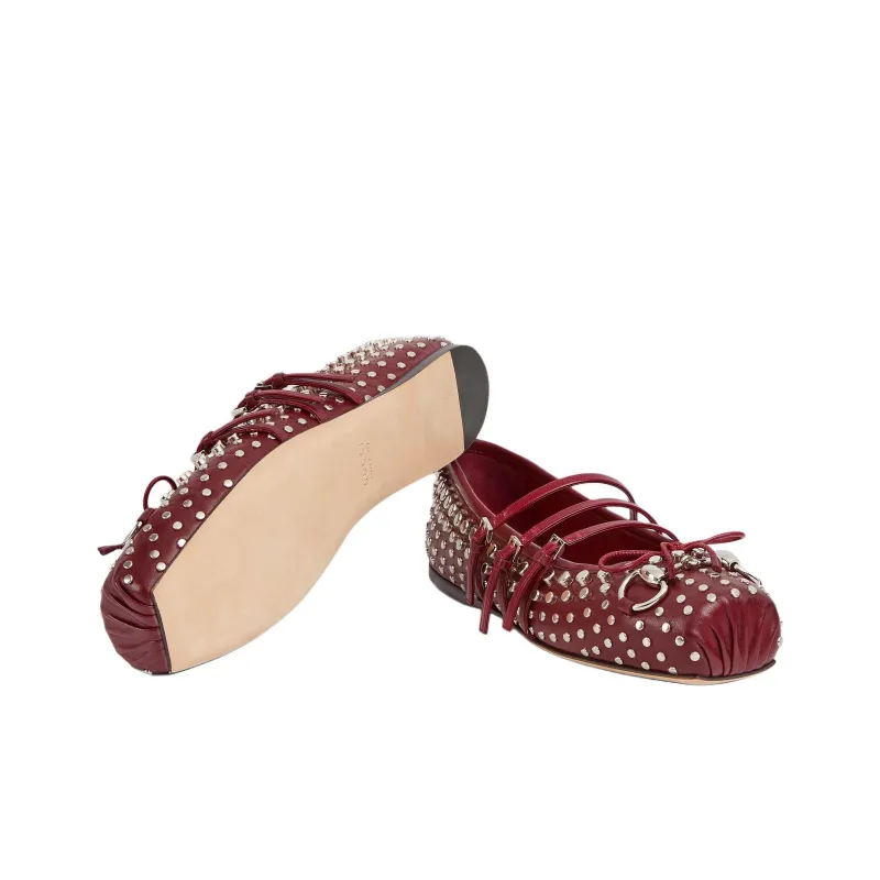 GUCCI Horsebit Casual Single Shoes Women's Red-5