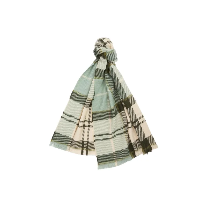 BARBOUR Acrylic Knit Scarves Unisex Green-1