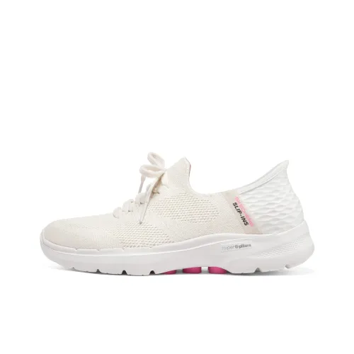Skechers Go Walk 6 Lace Up 'Off White' Women's
