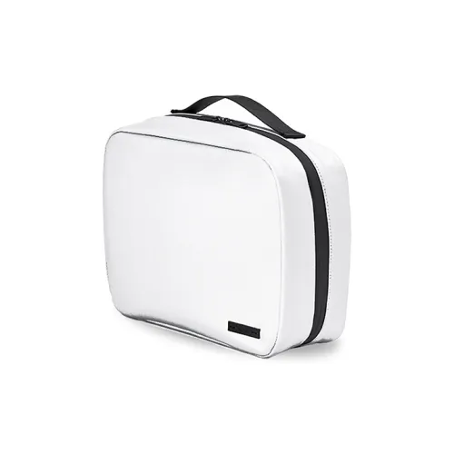 FANJI Polyurethane Toiletry Bag Unisex White