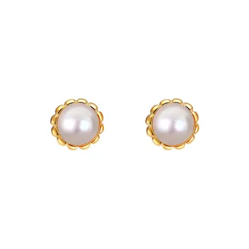 Heart Grass S925 Silver Stud Earrings Women's