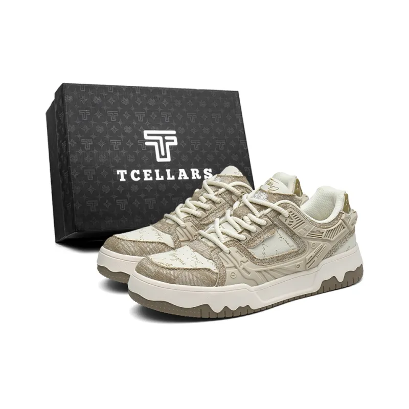 TCELLARS Anti-Slip And Wear-Resistant Lightweight Height Increasing Low-Top Skateboard Shoes Men's Exclusive Box-0