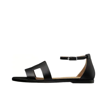 HERMES Santorini Strap Sandals Women's Black