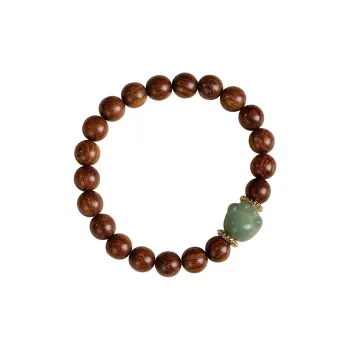 TIANTAISHAN Golden Sandalwood Wooden Bracelets Unisex