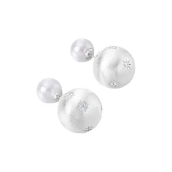 CARAT'S DIARY Faux Pearl Alloy Stud Earrings Women's