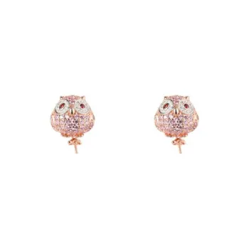 Lancaster Silver With Zircon Earrings Women's Pink