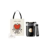 [Keith Haring Limited Heart Shopping Bag]Monday Black