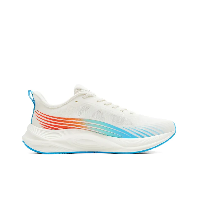 PEAK Cushioned Anti Slip And Wear Resistant Lightweight Low Top Long Distance Running Shoes Men's Ivory Blue-1