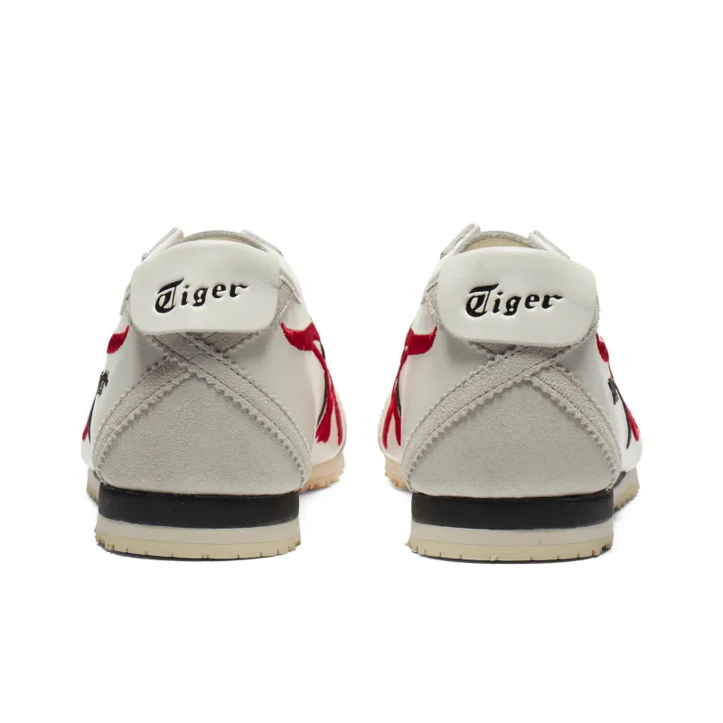 Onitsuka Tiger MEXICO 66 Anti Slip Wear Resistant Low Top Casual Shoes Unisex White Red-4